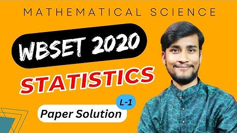 WBSET 2020 || STATISTICS || Paper Solution | #wbset #wbcsc #wbsetMathSolution