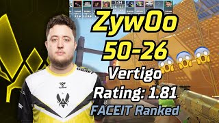ZywOo 50 Kills POV Rating:1.81 (Vertigo) | FACEIT Ranked | Apr 14, 2024 | #cs2 #demo