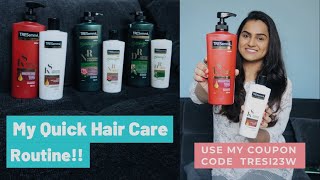 What I think about TRESemmé Shampoos and Conditioners | My quick haircare routine | #SalonAtHome