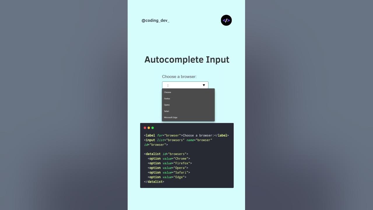Input using Pure HTML 🔥 YouTube