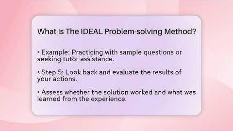 What Is The IDEAL Problem-solving Method? - The Personal Growth Path