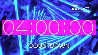 Super Countdown Timer 🌟 for [ 04:00 MINUTES ]⏰ + 🎵 
