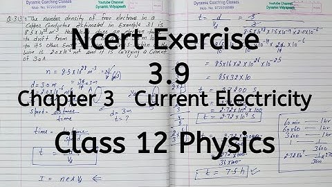 Ncert Exercise 3.9, Chapter 3, Current Electricity, Class 12 Physics
