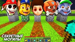 SCARY CEMETERY GRAVE PAW PATROL CHASE EXE RYDER ROCKY EXE MARSHALL MINECRAFT