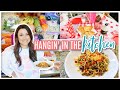 WEEKEND IN THE KITCHEN | GROCERY HAUL, BAKED QUESO, MEAL PREP,  & CHEESEBURGER IN A BOWL!