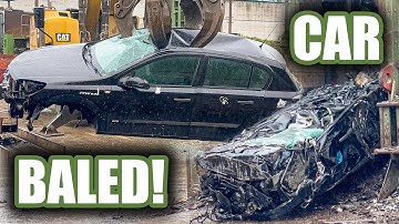 Heavy Machines at Work: Scrap Car Baling, Metal Loading & Crushing Power | Idromec T650 Shear Baler