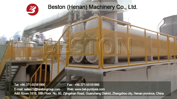 Beston Fully Continuous Waste Pyrolysis Plant on Working (Capacity of 30-50t/d)
