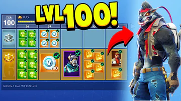 FORTNITE *NEW* SEASON 6 BATTLE PASS TIER 100 UNLOCKED! (How To Upgrade Skins)