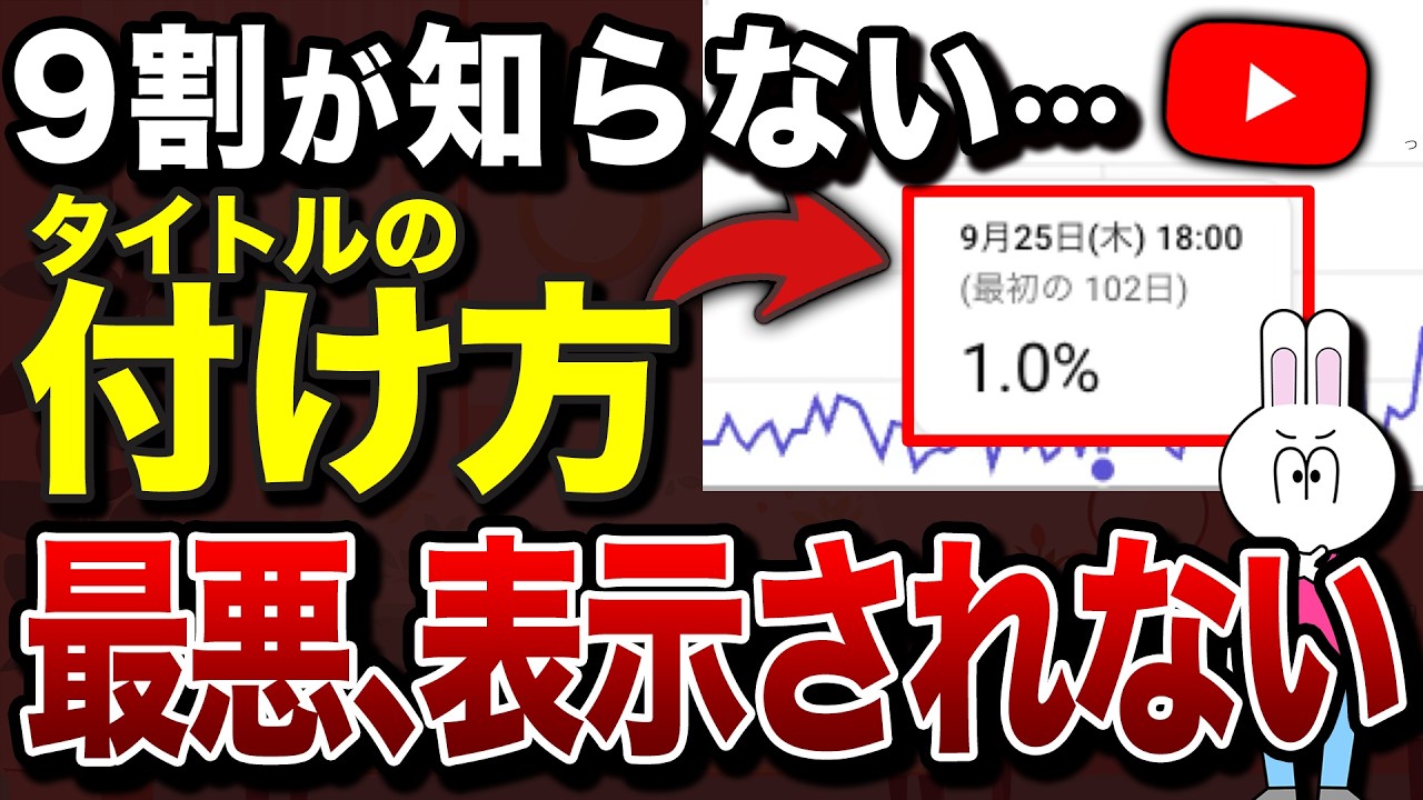 【再現性抜群】YouTubeで伸びる動画タイトルの最新作成法を徹底解説！【初心者必見】