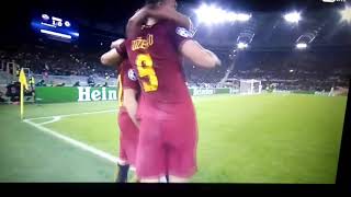 As Roma vs Chelsea 3-0 31\/10\/2017 UEFA CHL (Perotti's finger moment)