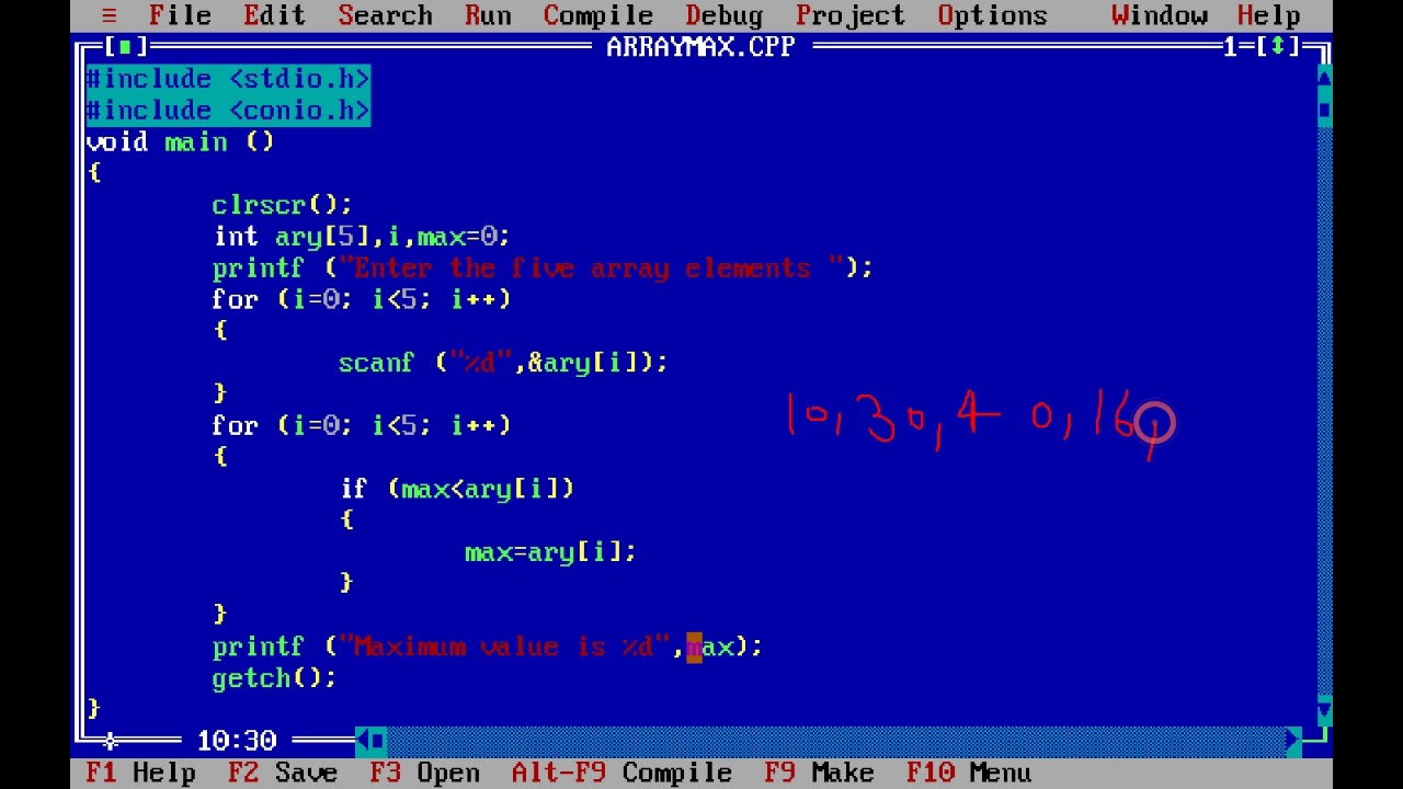 Find Maximum Value of Array elements in C Program in Hindi