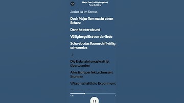 Thumbnail of Name des liedes: Major Tom (..völlig losgelöst)