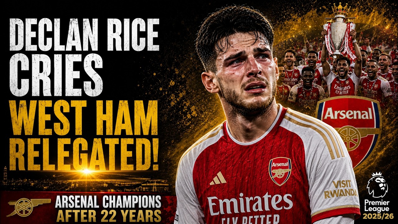 😢 Declan Rice HEARTBROKEN as West Ham Get Relegated | Arsenal Win ...