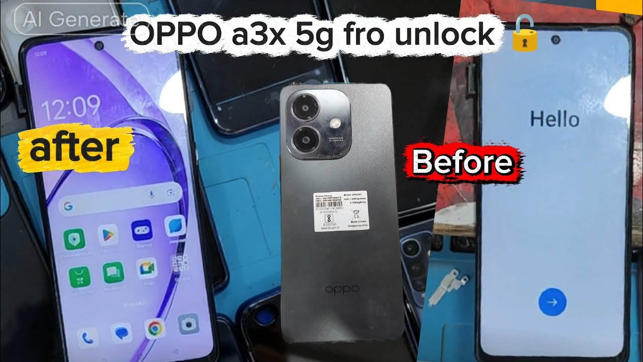 OPPO A3/A3x/ A3 Pro 5G: Google Account/ FRP Bypass - ANDROID 14 (Without Pc 🔓