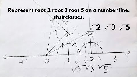 Represent root 2 root 3 root 5 on a number line. shsirclasses. #daastudios