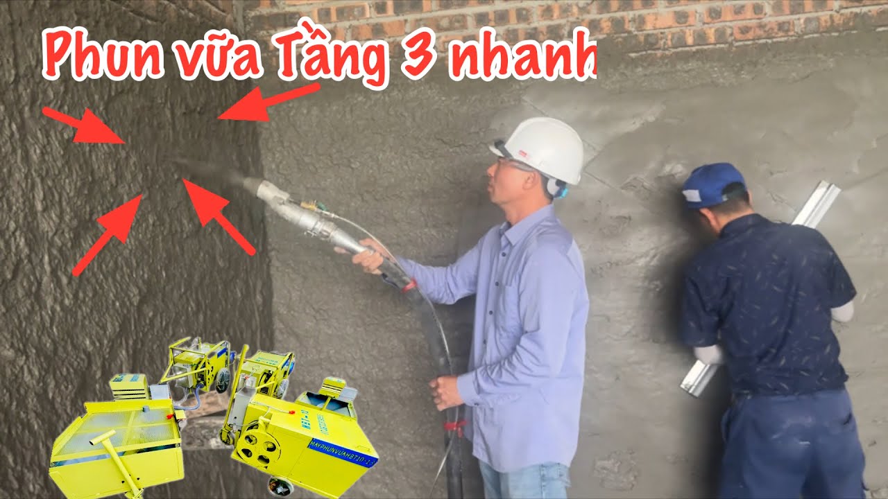Bắc Ninh Máy phun vữa HBT13 lắp đặt hướng dẫn sử dụng vận hành máy cho anh Long phiên bản đặc biệt