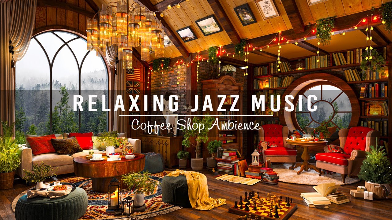 ⁣Cozy Coffee Shop Ambience with Warm Jazz Music ☕ Relaxing Jazz Instrumental Music to Working, Unwind