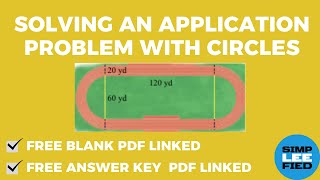 Circle Application Problem: 8 Inside Length of Track Lanes