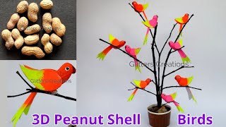 Best Out Of Waste Peanut Shell Craft | DIY Art And Craft | Peanut Shell Reuse Idea | Easy Craft