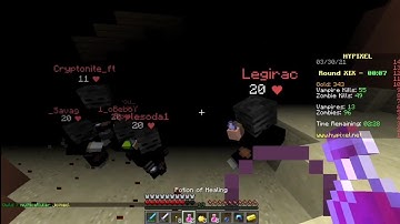 Cavern game. Almost 100 vamp kills. Minecraft Hypixel VampireZ.