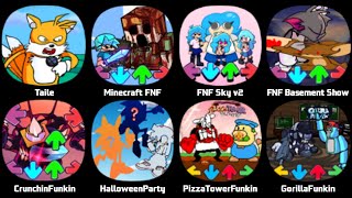 FNF Tails.EXE 2.0, FNF Minecraft Mobs, FNF Sky, FNF The Basement Show, FNF Impostor Alternated