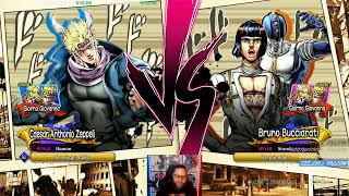 Caesar Vs. Bucciarati High level gameplay JoJo's Bizarre Adventure: All-Star Battle R