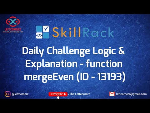 function mergeEven (06-05-2021) | skillrack daily challenge