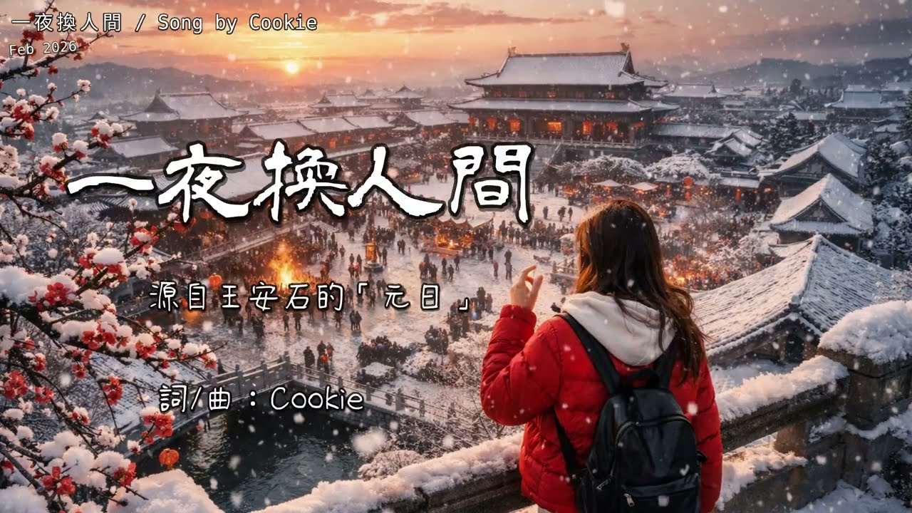 🎵【古詩新唱】《一夜换人间》現代流行 | 守歲到元日，擴展自王安石「元日」| 一束晨光寫下新的開始