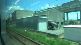 JR鹿児島本線 車窓 瀬高駅～羽犬塚駅（815系区間快速ワンマン)