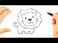 How to draw a lion face lion head easy draw tutorial