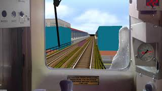 OpenBVE - Driving a R62 on the 7 Express [Almost Collided]