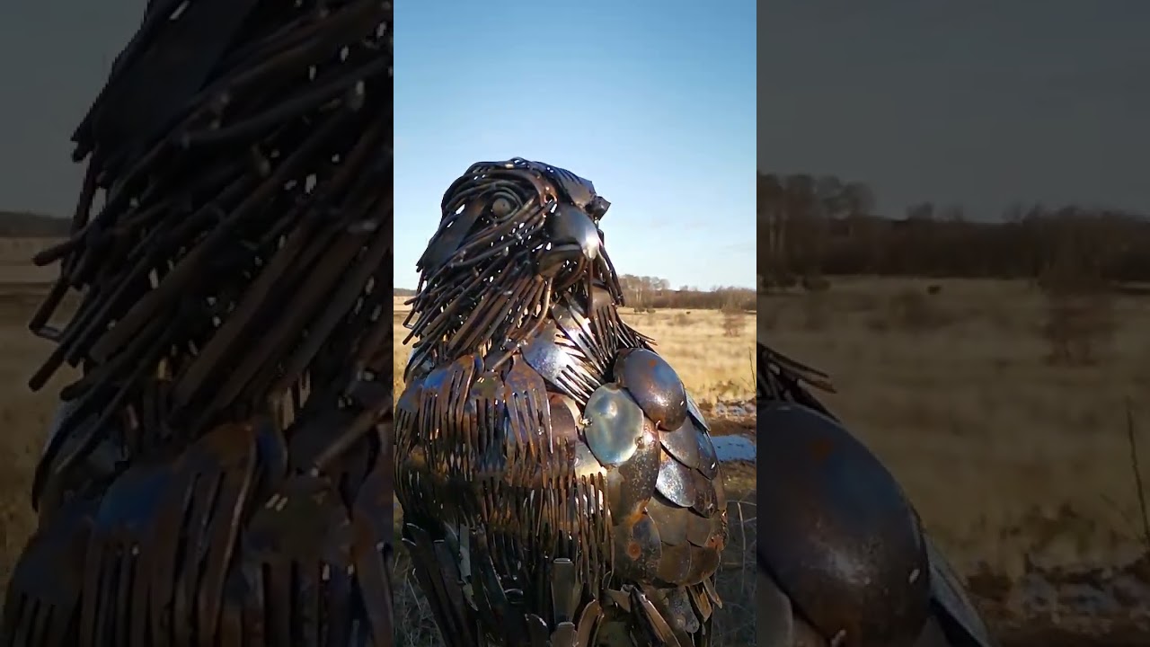 Metal scrap art | Making a FALCON | Made by Frank Berg Sculptures