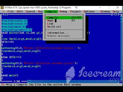 Write a C++ mirror program in a line