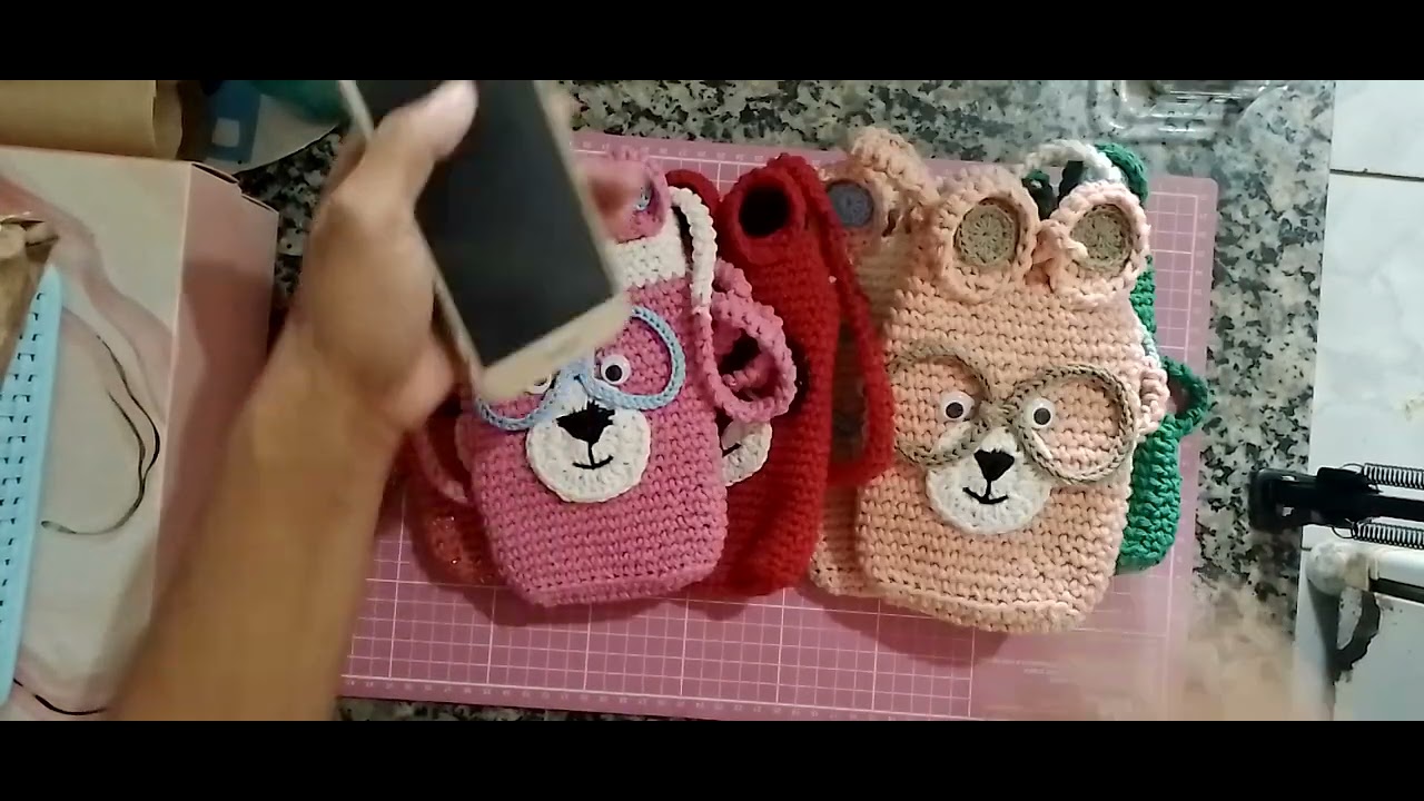 Produção de bolsa para celular (vem da uma olhadinha).