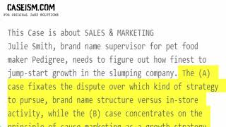 Pedigree Growth Strategy (A)  Case Study Help - Caseism.com
