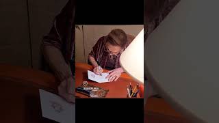 H.i.m Shahbanou Farah Signing Cards For Him Farah Watches. شهبانو کارتهای ساعت را امضا میکنند