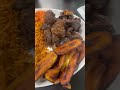 Jollof rice,plantain and suya was 👌.💜💜💜