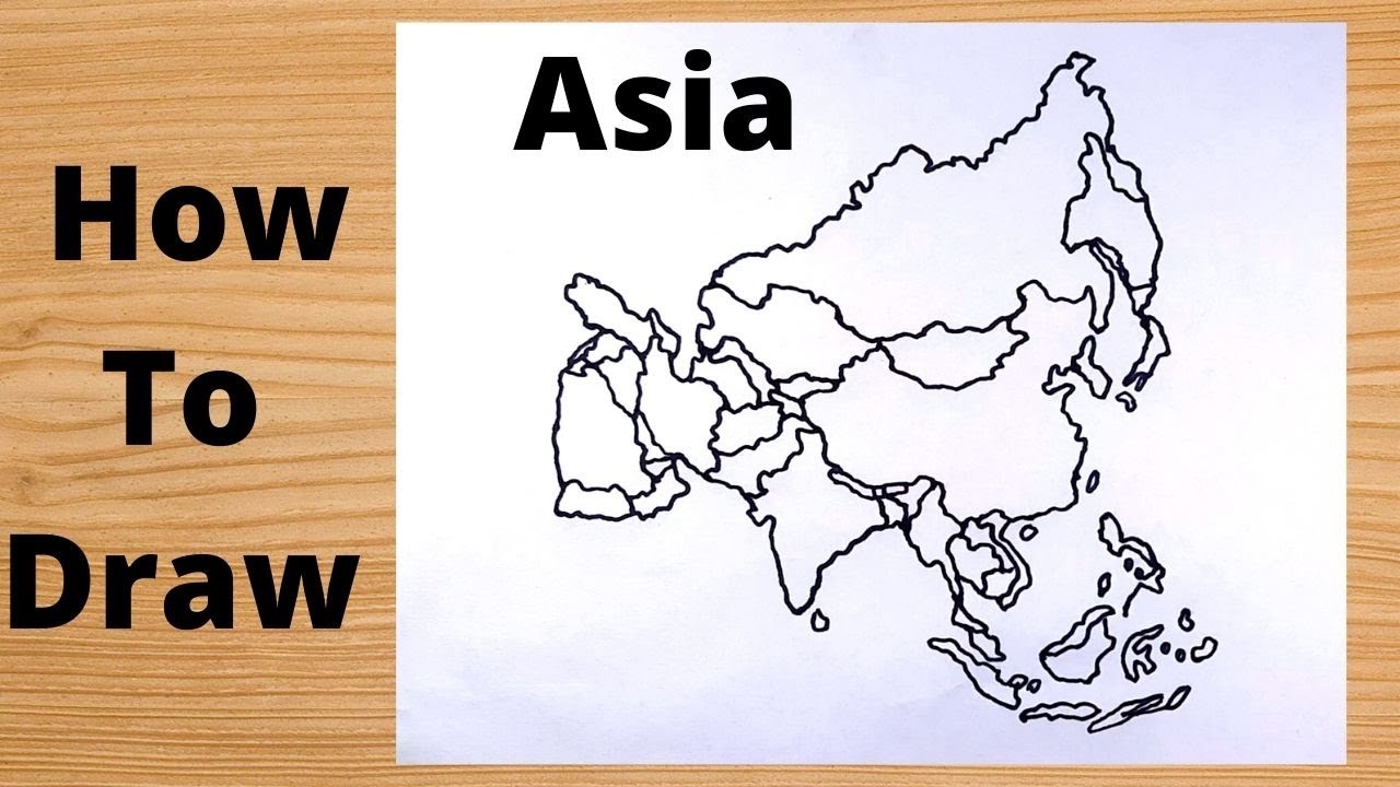 Asia continent Black and White Stock Photos  Images  Alamy