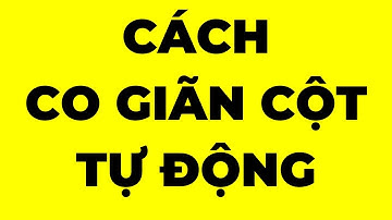 Cách co giãn cột tự động theo dữ liệu trong Excel