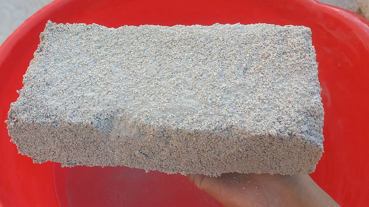 Brand New 😄Video || White grainy cement bars crumbling and dipping in lots of Water#asmr #insane