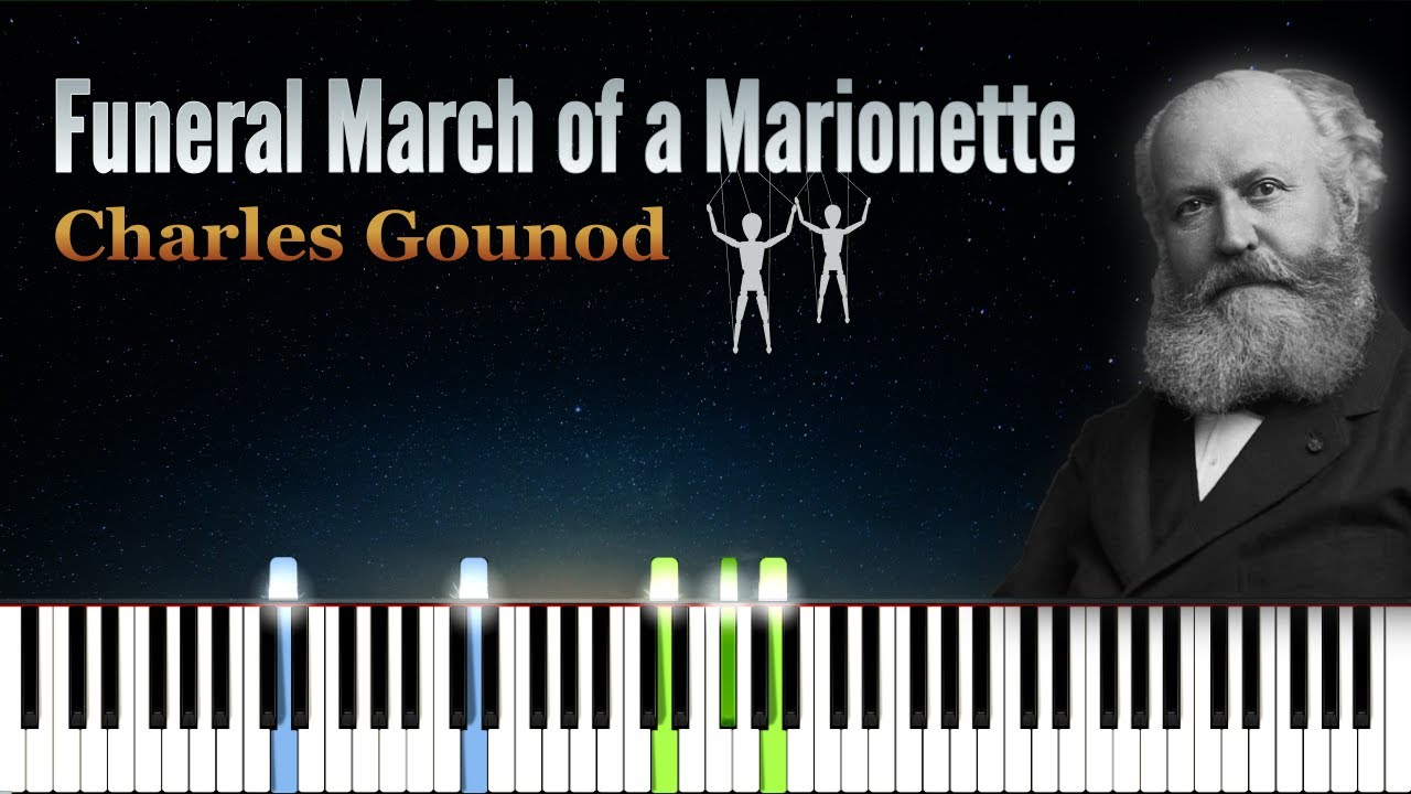 Funeral March of a Marionette - Charles Gounod | Piano Tutorial | Synthesia | How to play
