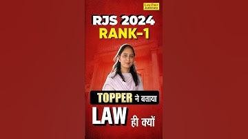RJS 2024 Topper Interview | Radhika Bansal | Rank 1 #shorts