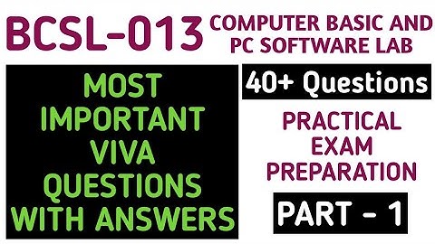 P1- BCSL 013 Important Viva Questions | Bcsl013 Practical Exam | Bcsl 013 Viva Questions and Answers