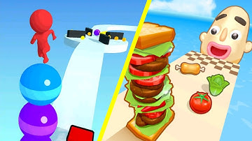 🟢 🟡 Stack Rider Vs Sandwich runner | Gameplay Android ios | Android Gameplay Video | NO. mzc21