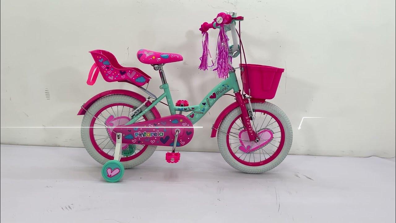 Bicicleta Para Niñas Princesas Rin 16 4 A 8 Años Morado