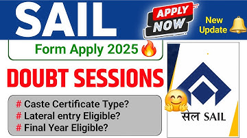 SAIL MT application 2025 | SAIL Management Trainee recruitment 2025 | SAIL MT apply online 2025