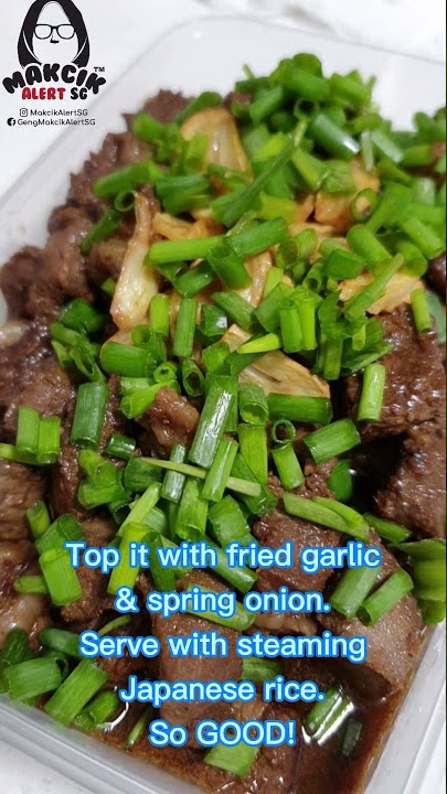 Garlic Beef using Al-Masyur Striploin Steak Cut