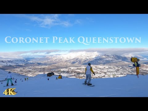 Coronet Peak Ski Field Queenstown Winter 2021 | New Zealand Walking Tour 4K | Queenstown Ski Resort