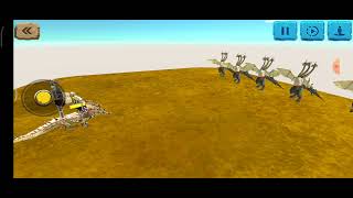 Animal revolt battle simulator my army vs king Ghidora army #arbs #youtubeguru #kingGhidorah #army
