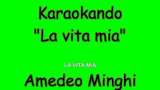 Video thumbnail of "Karaoke Italiano - La vita mia - Amedeo Minghi ( Testo )"